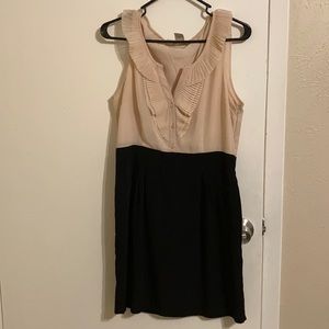 Nude and black dress